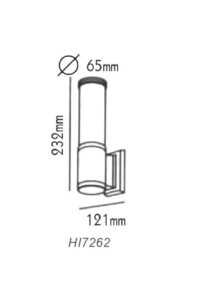 Фасаден аплик ACA LIGHTING HI7262GDS WALL GARDEN LAMP - Снимка 2