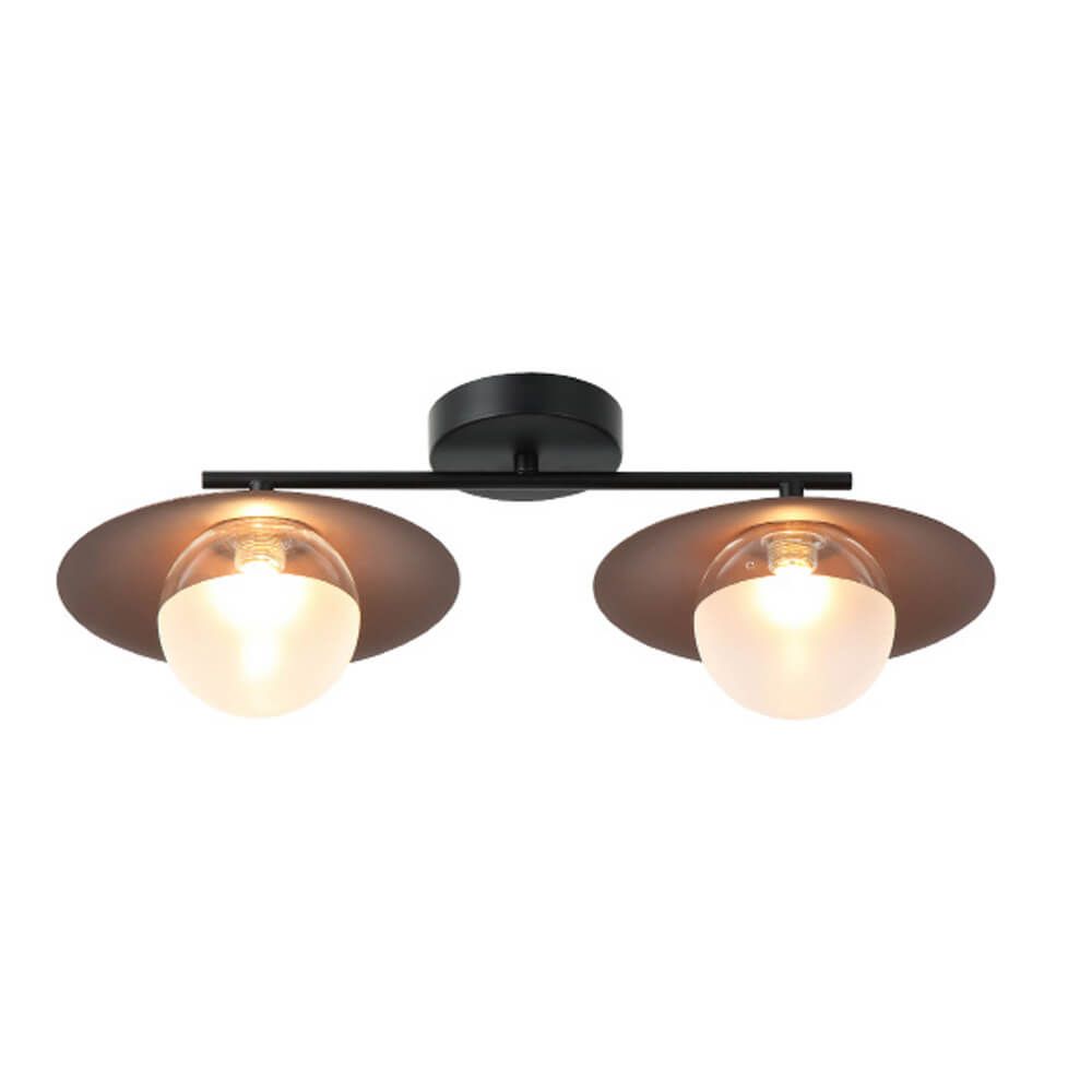 hl4302w47bc Плафон G9 2x10W ACA LIGHTING HYDRA мед/стъкло - Image 1