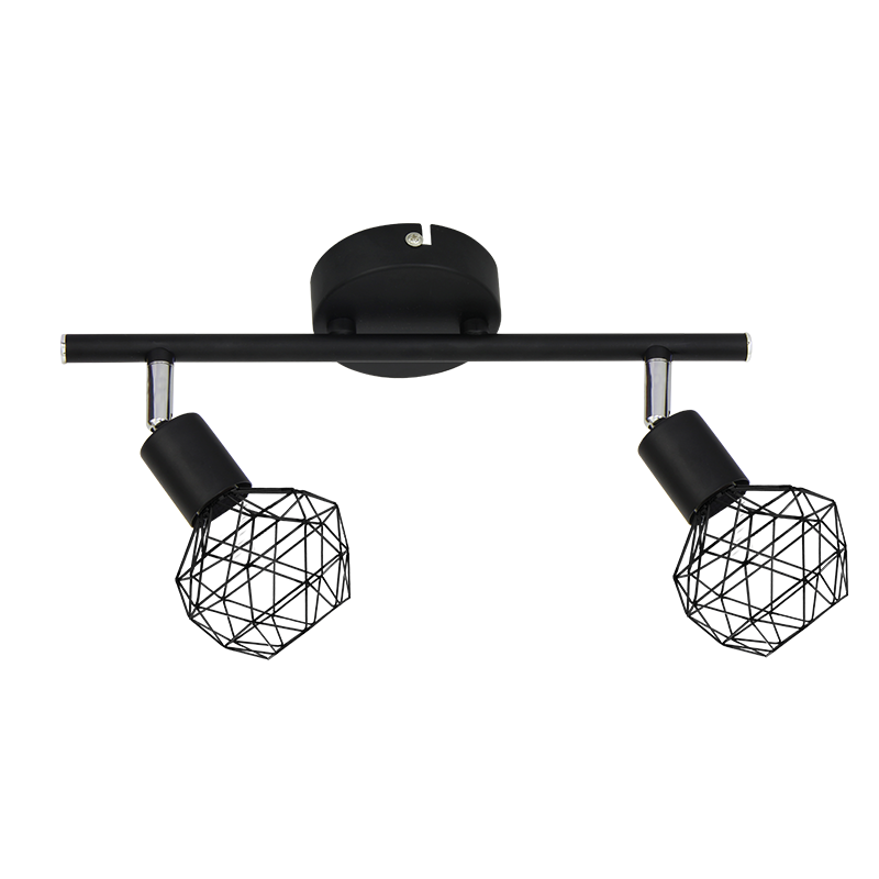 mc15612b Спот ACA Lighting Aladdin 2x40W E14 черен метал - Image 1