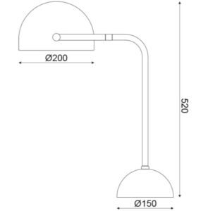 Настолна лампа ACA LIGHTING OCEANUS E27 60W мрамор - Image 2