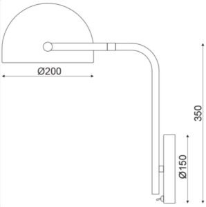 Аплик ACA LIGHTING OCEANUS E27 60W златист-черен - Снимка 2