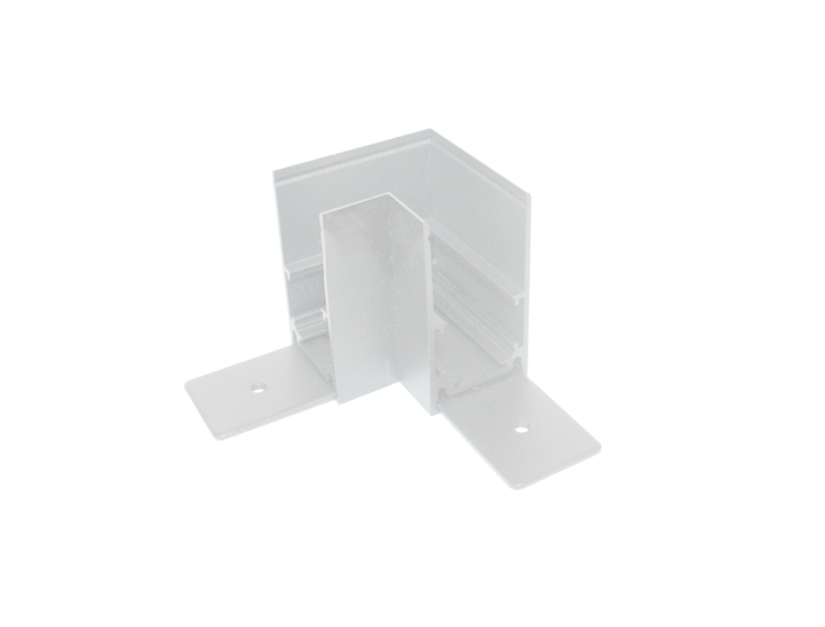 ms90w-1 Ъглов конектор за магнитна шина за открит монтаж таван / таван ACA LIGHTING MS90W Magnetic surface corner connector ceiling / ceiling White - Image 1