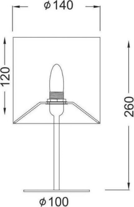 Настолна лампа ACA LIGHTING MT3000W 1x40W бяла - Image 2