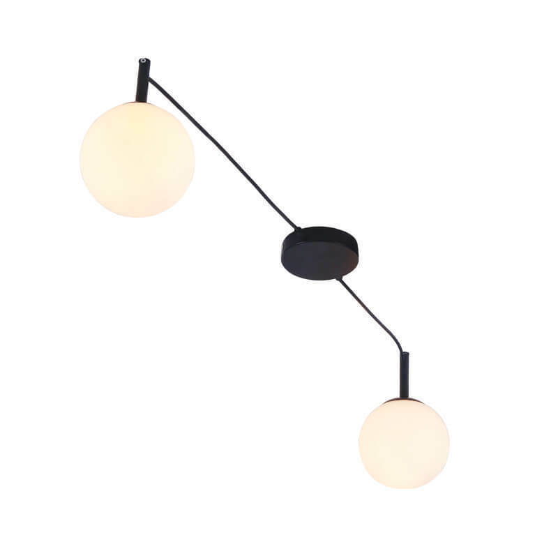 Плафон 2x40W ACA LIGHTING TIRAMOLLA метал и стъкло - Снимка 1