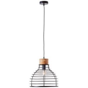 Пендел Brilliant AVIA, 52W, E27, черен/дърво