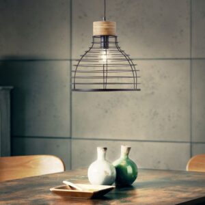 Пендел Brilliant AVIA, 52W, E27, черен/дърво - Image 2