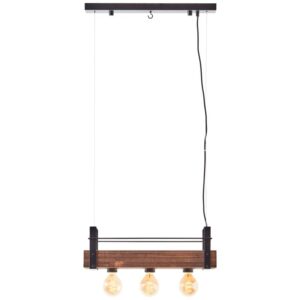 Пендел Brilliant BANKWOOD, 3x28W, E27, черен/дърво