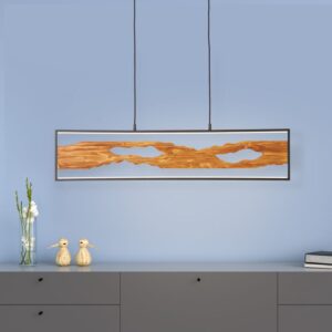 Пендел LED 20W Brilliant CHAUMONT черен/дърво 3000K - Image 3