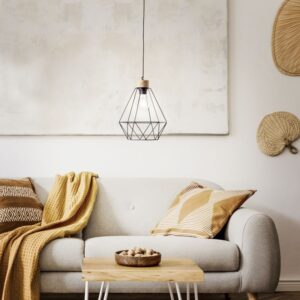 Пендел Brilliant Drewno E27 25W, черен/дърво, 25см - Image 2