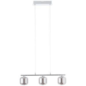 Пендел LED Brilliant RAFA 18W, 3000K, хром/опушено стъкло