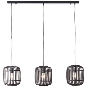Пендел Brilliant Woodrow, 3x60W, E27, тъмно дърво/черен