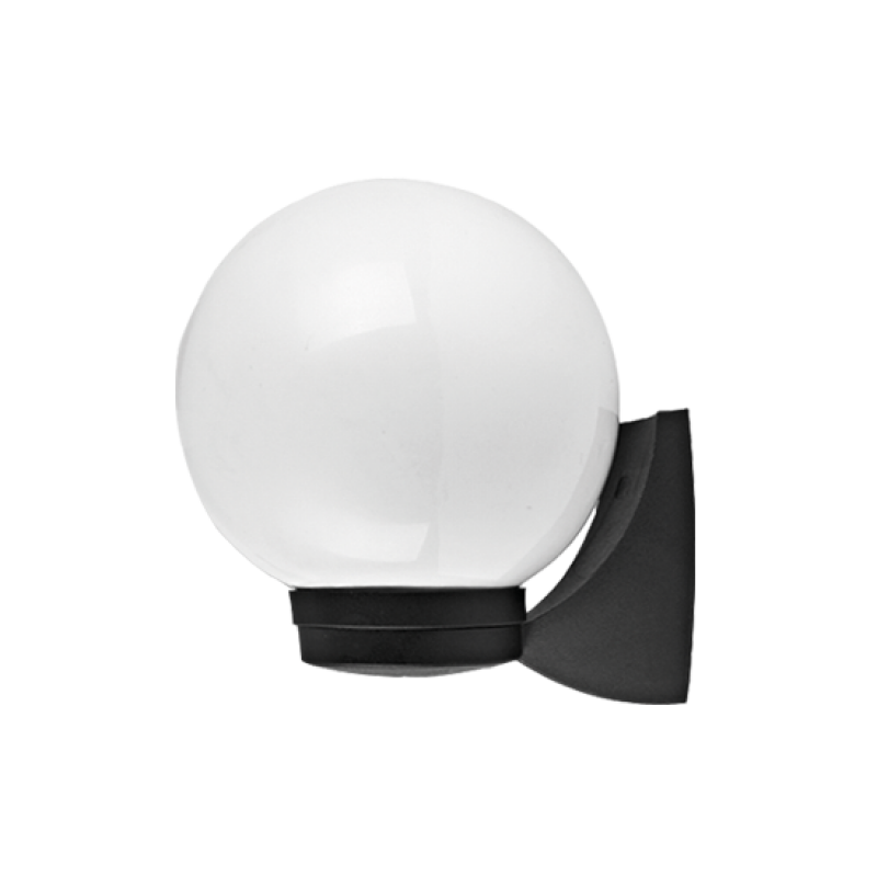 plgm1b-800x800-1 Осветително тяло за стена Е27 IP44 черно Φ200 PLGM1B - Снимка 1
