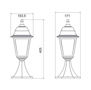 Градински стълб ACA LIGHTING PLGP3W SQUARE BOLLARD LAMP - Image 2