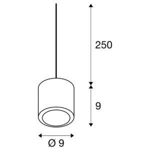 Пендел LED SLV OCULUS PD 11W, 2000-3000K, черен - Снимка 2