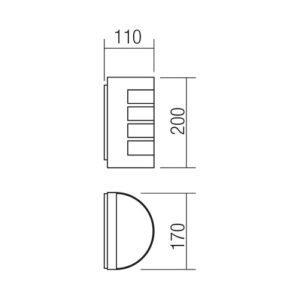 Аплик Smarter 9001 EVO E27 11W димируем антрацит/бял - Image 2