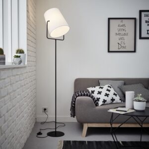 Лампион Brilliant BUCKET 1x60W E27 черен/бял текстил - Image 2