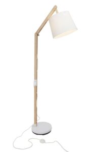 Лампион Brilliant CARLYN, 1x60W, E27, дърво/бял - Image 2