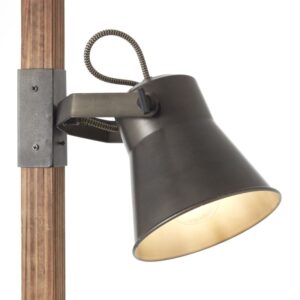 Лампион Brilliant PLOW, 2x10W, E27, черна стомана/дърво - Image 2
