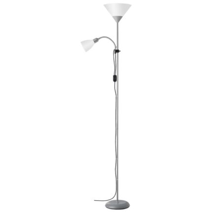 Лампион Brilliant SPARI 4 UPLIGHT, 1x60W, E27, сив/бял