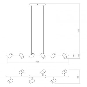 Пендел Smarter CRIUS 6x35W GU10 интериорен осветител - Снимка 2