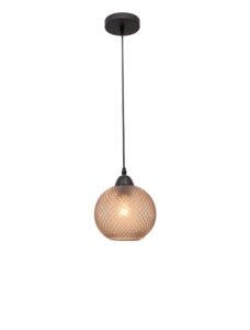 OCHRA GLASS & BLACK METAL LED E27 1X12W IP20