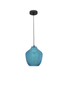 Пендел Nova Luce LED E27 12W IP20, черно и синьо стъкло