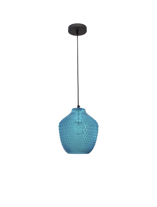 sys05n01256170268454 Пендел Nova Luce LED E27 12W IP20, черно и синьо стъкло - Image 1