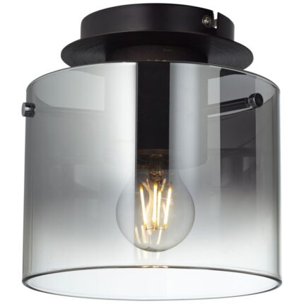 BETH CEILING LAMP, 1 FLAME COFFEE/SMOKE GLASS
