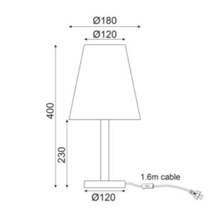 Настолна лампа ACA Lighting Nostos E14 40W дърво и текстил - Image 2
