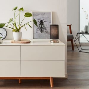 Настолна лампа Brilliant CLARIE, 1x40W, E14, мат хром/черен - Image 3