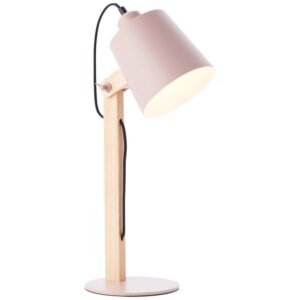 Настолна лампа Brilliant Swivel, 30W, E27, розов мат