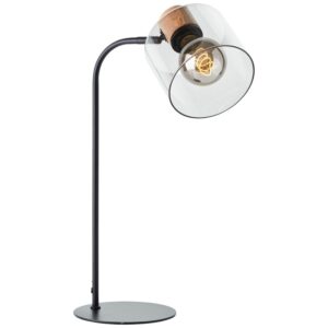 Настолна лампа Brilliant WEALD, 1x40W, E27, черна/дърво - Image 2