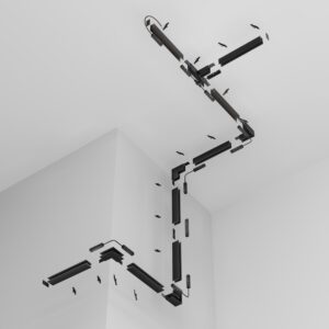 Електропроводима права връзка за магнитна шина ACA LIGHTING MSCB Magnetic straight electrical connector Black - Image 2
