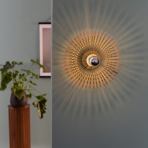 Аплик Brilliant Mendoza, 52W, E27, златен, IP20 - Снимка 2