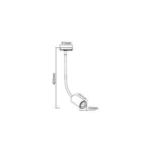 Прожектор за шина ACA Lighting OLIV1030B2 10W 3000K - Снимка 2