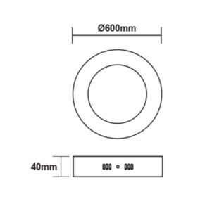 LED панел ACA LIGHTING ARCA4830RW 48W 3000K за таван - Снимка 3