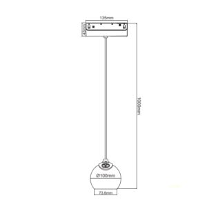 Пендел за магнитна шина 12W 4000K ACA Lighting IONAP1240B - Image 3
