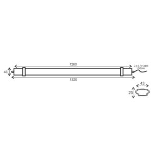 Линеен осветител ACA Lighting TETE3640 36W 4000K IP66 - Image 2