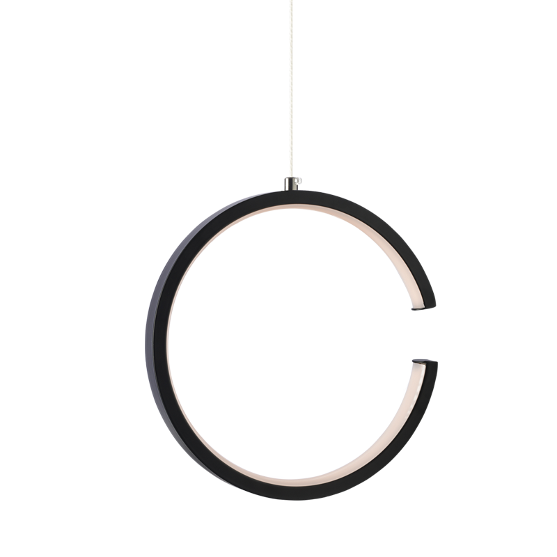 v28ledp22bk-1 Пендел LED ACA Lighting EUCLID3 8W 3000K черен - Снимка 1
