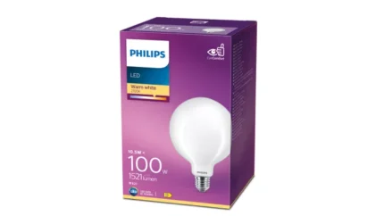 LED крушка G120 E27 – Philips, 1521 lm, 2700 K (топло бяло), екв. 100 W, ъгъл 300°, 220–240 V, бяло стъкло - Image 2
