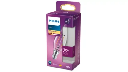 LED крушка BA35 E14 – Philips, 250 lm, 2700 K (топло бяло), екв. 25 W, ъгъл 300°, 220–240 V, прозрачно стъкло - Image 2